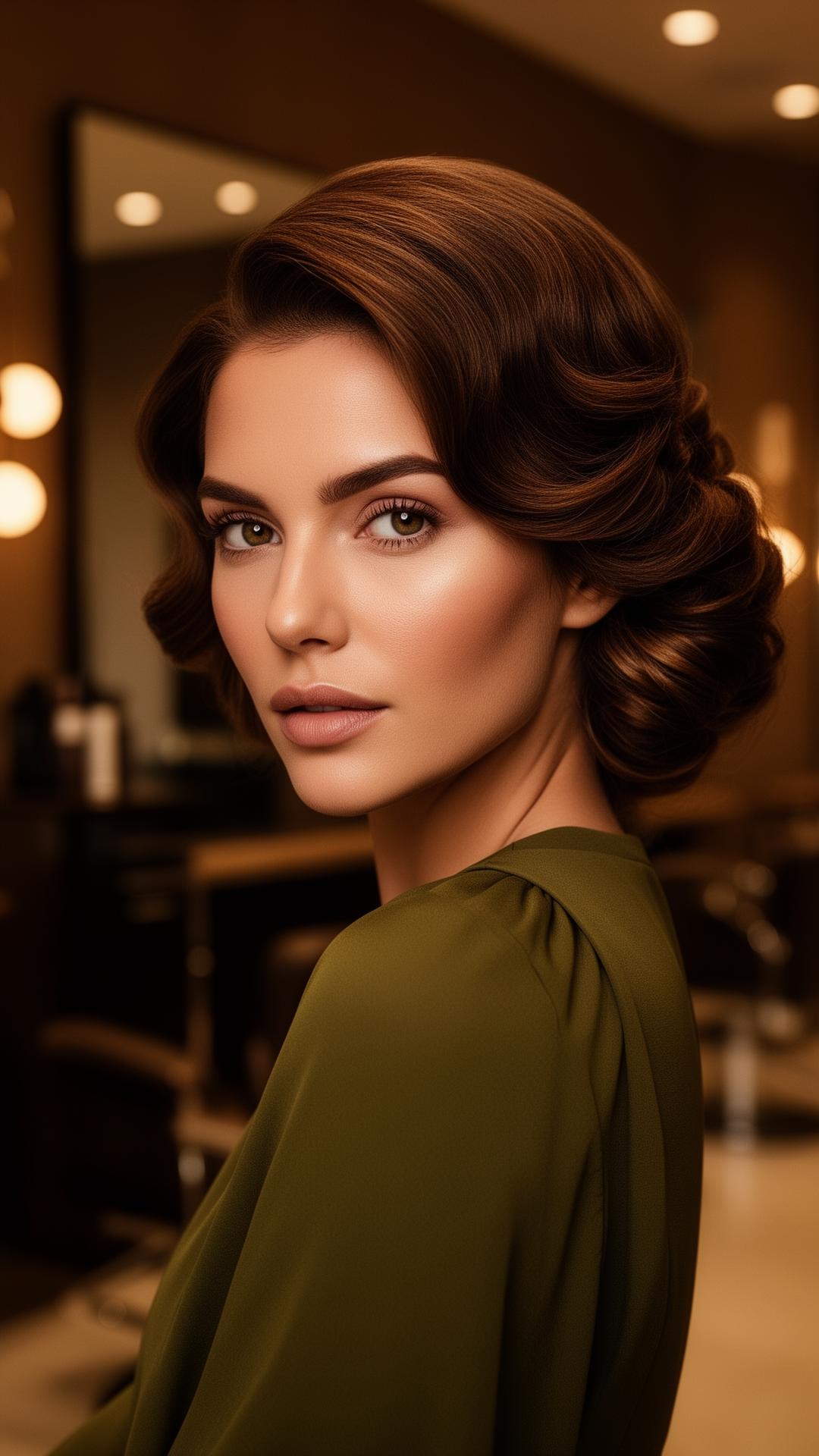 Profissional de beleza em ambiente premium
